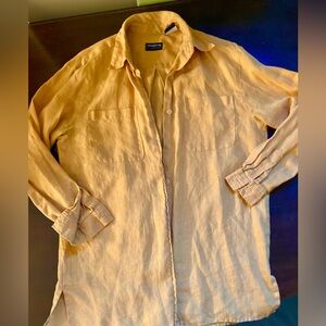 Liz Claiborne Men's Linen Button Down Shirt